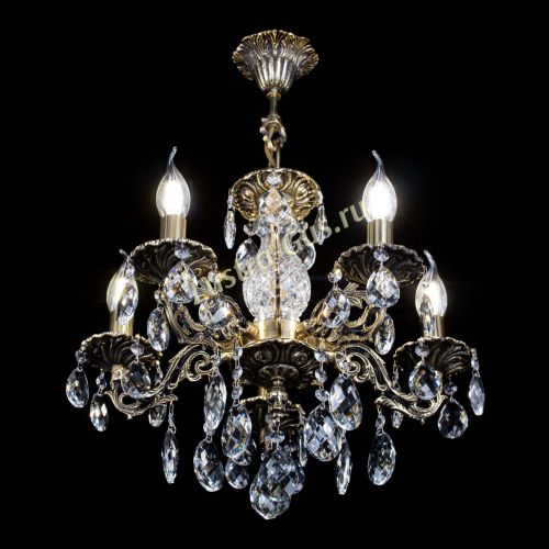Люстра бронзовая Алфея №5/1 Баден в Химках Гусь Хрустальный