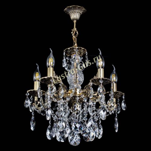 Люстра бронзовая Алфея №5/3 Баден в Химках Гусь Хрустальный