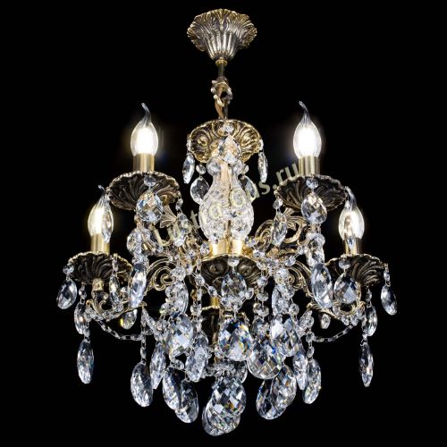 Люстра бронзовая Алфея №5/3 Баден в Химках Гусь Хрустальный