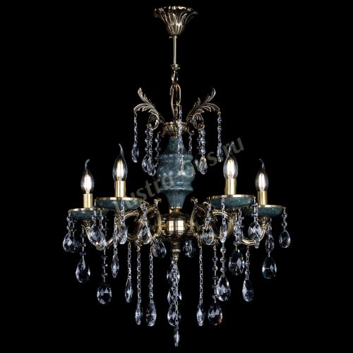 Люстра бронзовая Алфея №5 "Малахит" баден в Химках Гусь Хрустальный