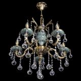 Люстра бронзовая Алфея №5 "Малахит" шар в Химках