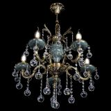 Люстра бронзовая Алфея №5 "Малахит" шар в Химках