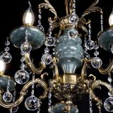 Люстра бронзовая Алфея №5 "Малахит" шар в Химках