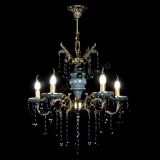 Люстра бронзовая Алфея №5 "Малахит" шар черная в Химках