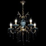 Люстра бронзовая Алфея №5 "Малахит" шар черная в Химках