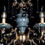 Люстра бронзовая Алфея №5 "Малахит" шар черная в Химках