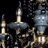 Люстра бронзовая Алфея №5 "Малахит" шар черная в Химках