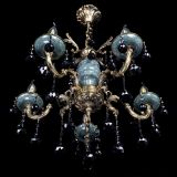 Люстра бронзовая Алфея №5 "Малахит" шар черная в Химках