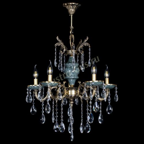 Люстра Алфея №5 "Малахит" журавлик в Химках Гусь Хрустальный