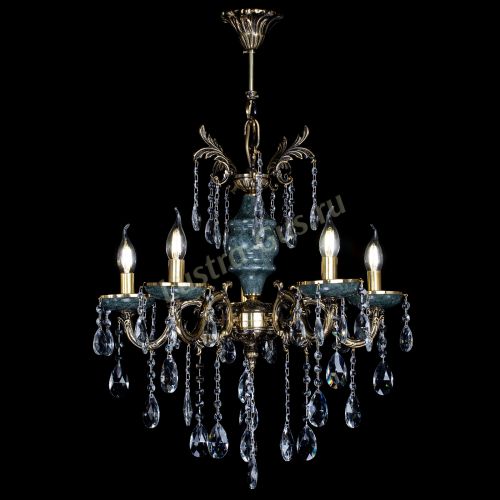 Люстра Алфея №5 "Малахит" журавлик в Химках Гусь Хрустальный