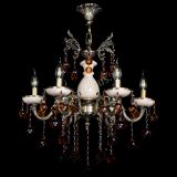 Люстра бронзовая Алфея №6 с камнем шар чайная в Химках Люстра бронзовая Алфея №6 с камнем шар чайная в Химках