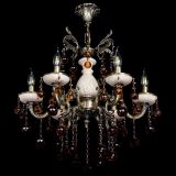 Люстра бронзовая Алфея №6 с камнем шар чайная в Химках Люстра бронзовая Алфея №6 с камнем шар чайная в Химках