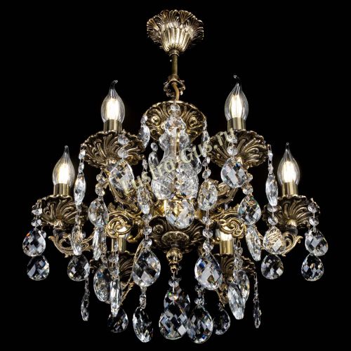 Люстра бронзовая Алфея №6/1 Баден в Химках Гусь Хрустальный