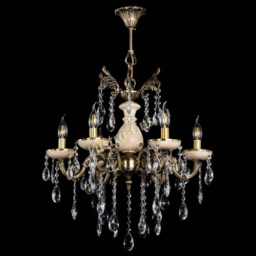 Люстра бронзовая Алфея №6 с камнем шар в Химках Гусь Хрустальный