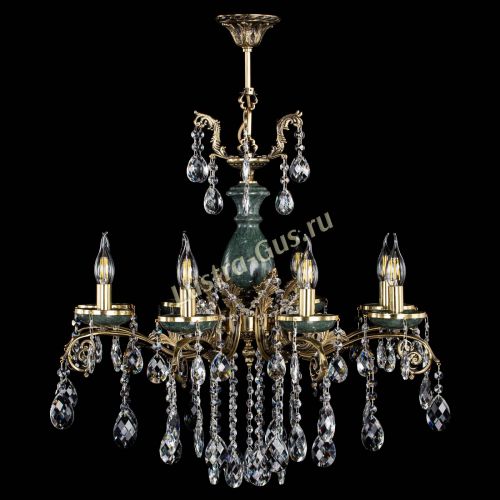 Люстра бронзовая Алфея Малахит №8 баден в Химках Гусь Хрустальный