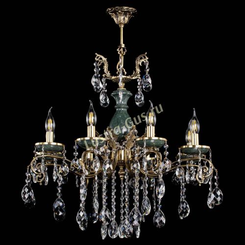Люстра бронзовая Алфея Малахит №8 баден в Химках Гусь Хрустальный