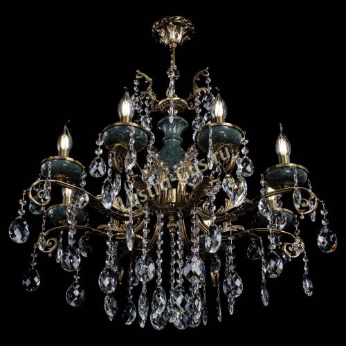 Люстра бронзовая Алфея Малахит №8 баден в Химках Гусь Хрустальный