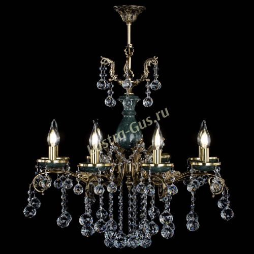 Люстра бронзовая Алфея Малахит №8 шар в Химках Гусь Хрустальный