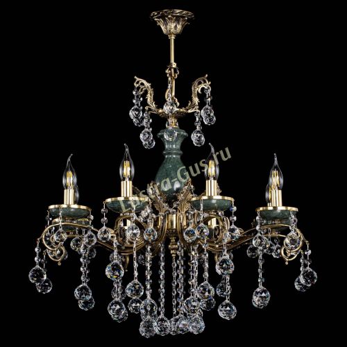 Люстра бронзовая Алфея Малахит №8 шар в Химках Гусь Хрустальный