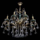 Люстра бронзовая Алфея Малахит №8 шар в Химках