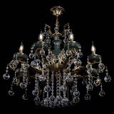 Люстра бронзовая Алфея Малахит №8 шар в Химках