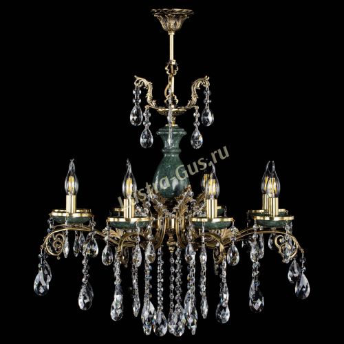 Люстра бронзовая Алфея Малахит №8 журавлик в Химках Гусь Хрустальный