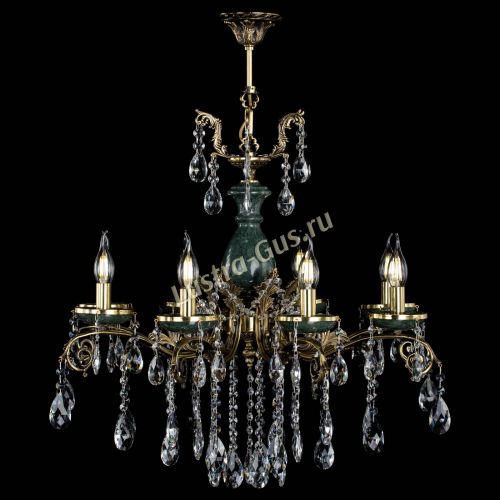 Люстра бронзовая Алфея Малахит №8 журавлик в Химках Гусь Хрустальный