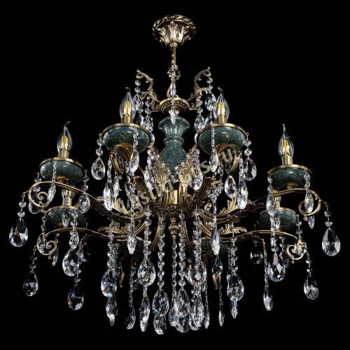 Люстра бронзовая Алфея Малахит №8 журавлик в Химках Гусь Хрустальный