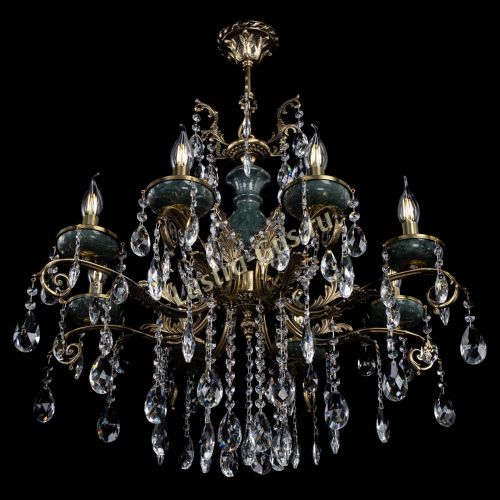 Люстра бронзовая Алфея Малахит №8 журавлик в Химках Гусь Хрустальный