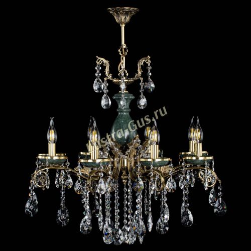 Люстра бронзовая Алфея Малахит №8 звездочка в Химках Гусь Хрустальный