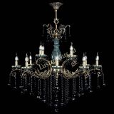 Люстра бронзовая Алфея Малахит №12 шар черная в Химках