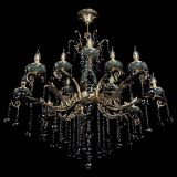 Люстра бронзовая Алфея Малахит №12 шар черная в Химках