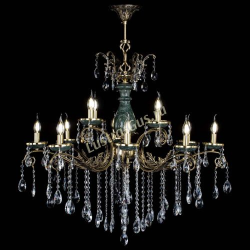 Люстра бронзовая Алфея Малахит №12 журавлик в Химках Гусь Хрустальный