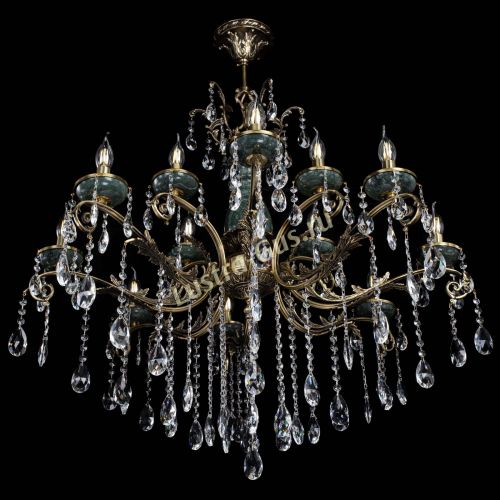 Люстра бронзовая Алфея Малахит №12 журавлик в Химках Гусь Хрустальный