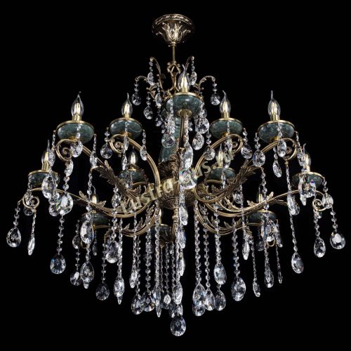 Люстра бронзовая Алфея Малахит №12 звездочка в Химках Гусь Хрустальный