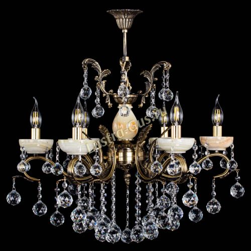 Люстра бронзовая Алфея Оникс №6/2 шар в Химках Гусь Хрустальный