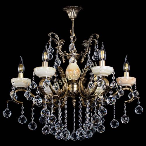 Люстра бронзовая Алфея Оникс №6/2 шар в Химках Гусь Хрустальный