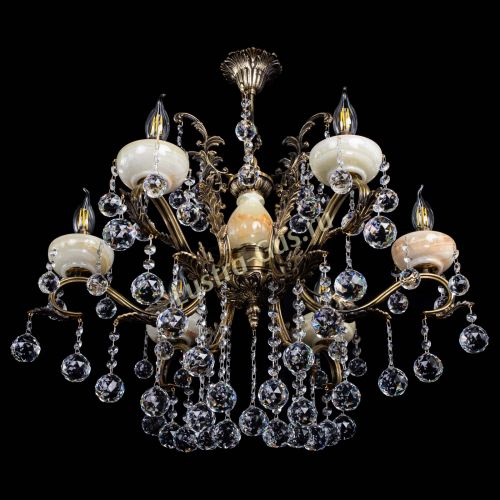 Люстра бронзовая Алфея Оникс №6/2 шар в Химках Гусь Хрустальный