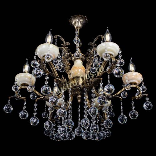 Люстра бронзовая Алфея Оникс №6/2 шар в Химках Гусь Хрустальный