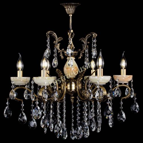 Люстра бронзовая Алфея Оникс №6/2 звездочка в Химках Гусь Хрустальный