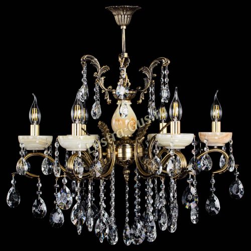 Люстра бронзовая Алфея Оникс №6/2 звездочка в Химках Гусь Хрустальный