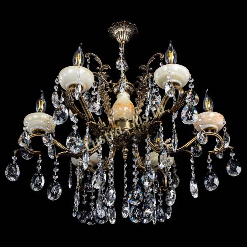 Люстра бронзовая Алфея Оникс №6/2 звездочка в Химках Гусь Хрустальный