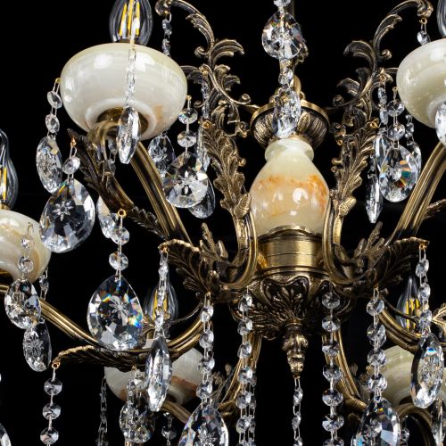 Люстра бронзовая Алфея Оникс №6/2 звездочка в Химках Гусь Хрустальный