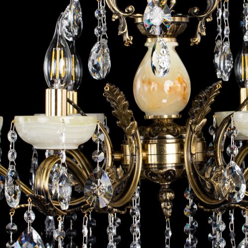 Люстра бронзовая Алфея Оникс №6/2 звездочка в Химках Гусь Хрустальный