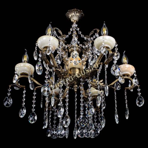 Люстра бронзовая Алфея Оникс №6 баден в Химках Гусь Хрустальный