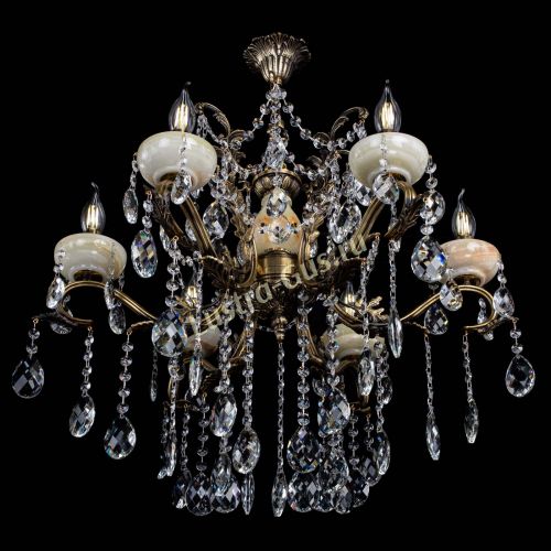 Люстра бронзовая Алфея Оникс №6 баден в Химках Гусь Хрустальный