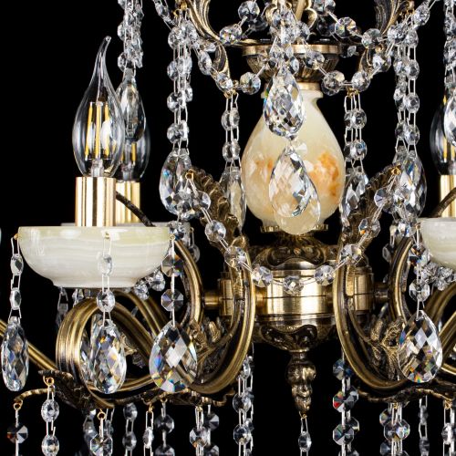 Люстра бронзовая Алфея Оникс №6 баден в Химках Гусь Хрустальный