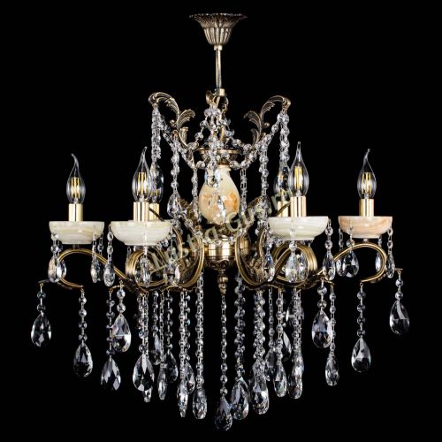 Люстра бронзовая Алфея Оникс №6 шар в Химках Гусь Хрустальный