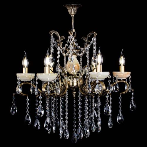 Люстра бронзовая Алфея Оникс №6 шар в Химках Гусь Хрустальный