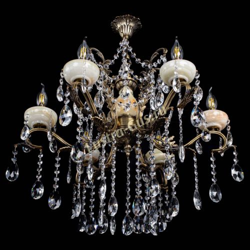 Люстра бронзовая Алфея Оникс №6 шар в Химках Гусь Хрустальный